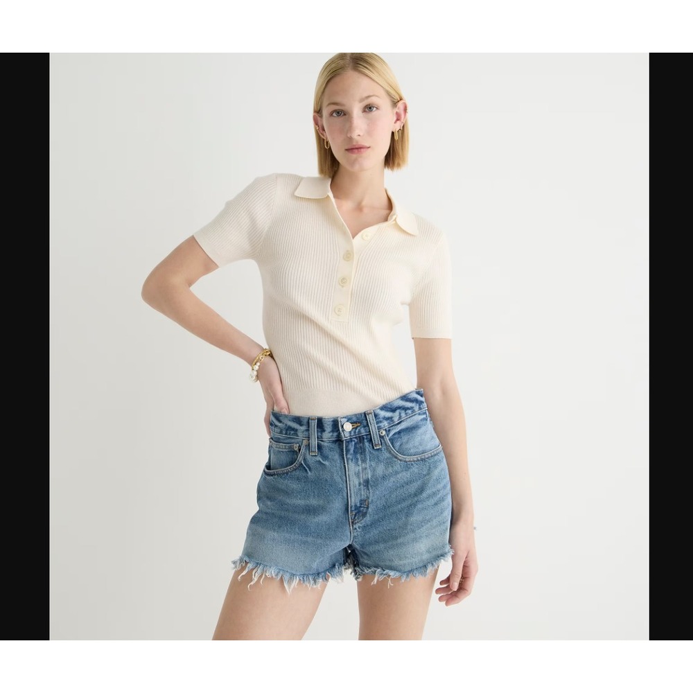 J Crew NEW NWT Womens 28 Relaxed Fit Jean Denim Shorts Blue
